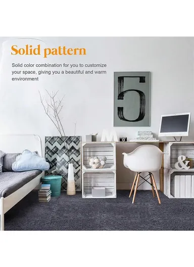 6 Pcs Eva Foam Sound Insulation Floor Rug Living Room Dining Room Sleeping Room Toilet (L60 x W60 x H0.6)cm - Dusty Rose