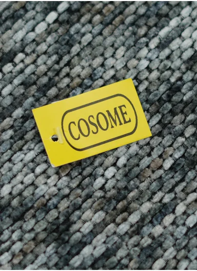 80x50cm Woven Texture Polyester Kitchen Mat with Non Slip TPR Backing - Grey