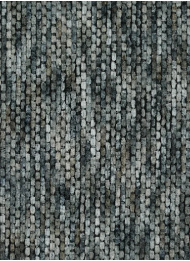 80x50cm Woven Texture Polyester Kitchen Mat with Non Slip TPR Backing - Grey