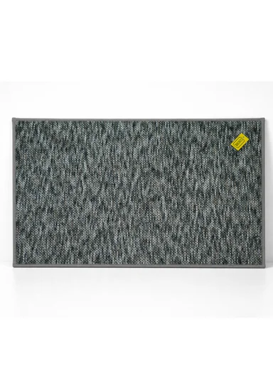 80x50cm Woven Texture Polyester Kitchen Mat with Non Slip TPR Backing - Grey