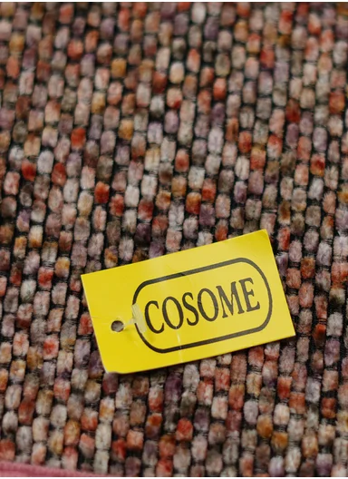 80x50cm Woven Texture Polyester Kitchen Mat with Non Slip TPR Backing - Pink