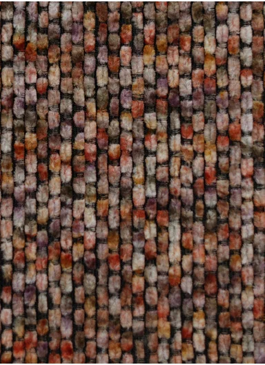 80x50cm Woven Texture Polyester Kitchen Mat with Non Slip TPR Backing - Pink