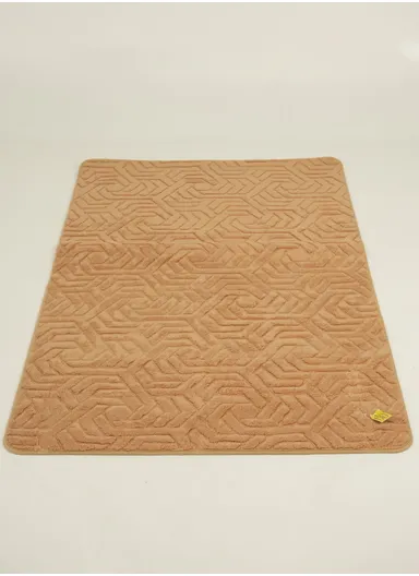 90x150cm Traditional Rectangular Bath Mat with Soft Polyester Surface - Camel