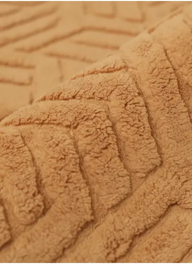 90x150cm Traditional Rectangular Bath Mat with Soft Polyester Surface - Camel