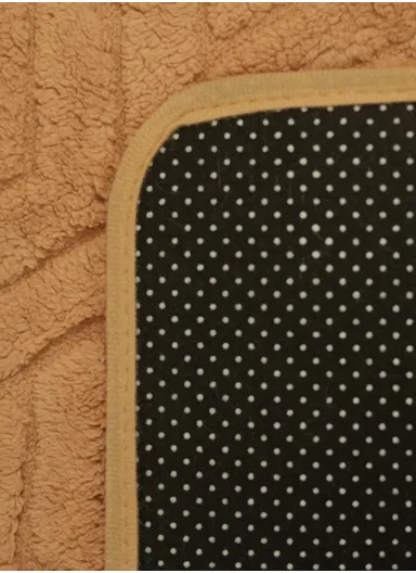 90x150cm Traditional Rectangular Bath Mat with Soft Polyester Surface - Camel