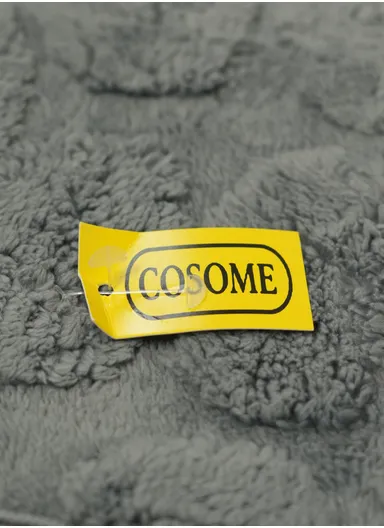 90x150cm Traditional Rectangular Bath Mat with Soft Polyester Surface - Blue Grey