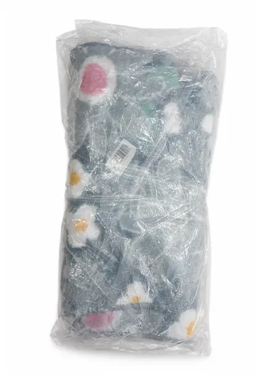 60x40cm Floral Pattern Bathroom Mat With Soft Microfiber Feel - Grey