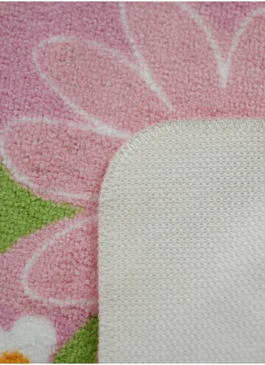 60x40cm Floral Pattern Bathroom Mat With Soft Microfiber Feel - Pink