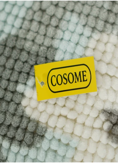 80x50cm Microfiber Bathroom Mat with Floral Pattern &amp; Soft Microfiber Backing - Grey