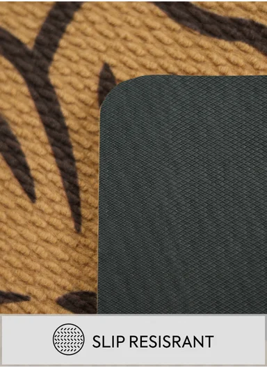 50x80cm Rubber Door Mat Dustproof Non-slip Home, Hotel, Entrance Mat Floor Carpet - Dark Beige