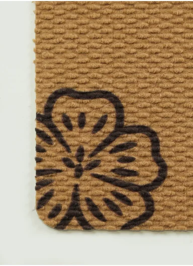 50x80cm Rubber Door Mat Dustproof Non-slip Home, Hotel, Entrance Mat Floor Carpet - Dark Beige