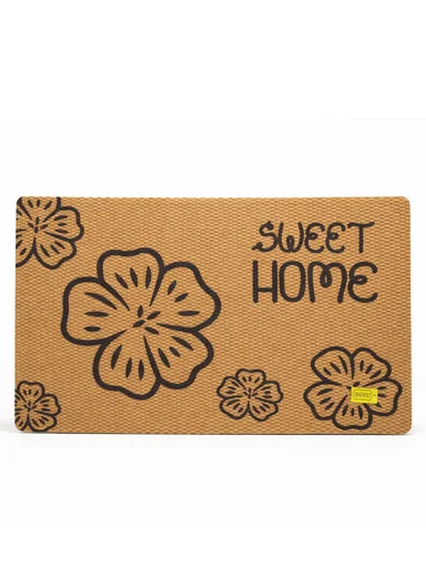 50x80cm Rubber Door Mat Dustproof Non-slip Home, Hotel, Entrance Mat Floor Carpet - Dark Beige