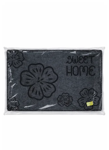 50x80cm Rubber Door Mat Dustproof Non-slip Home, Hotel, Entrance Mat Floor Carpet - Grey