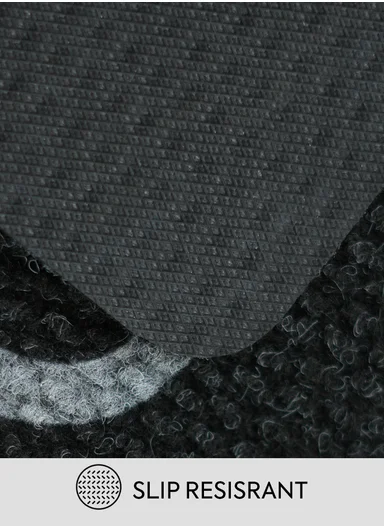 50x80cm Rubber Door Mat Dustproof Non-slip Home, Hotel, Entrance Mat Floor Carpet - Black