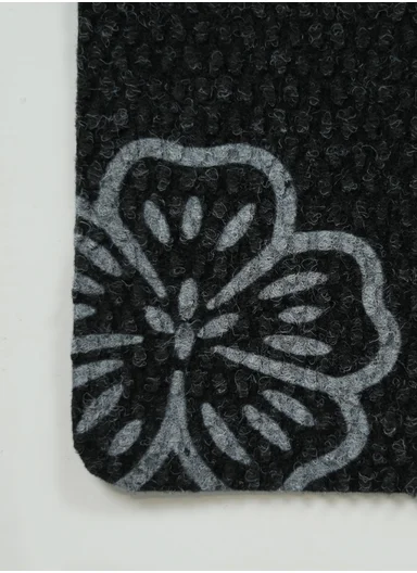 50x80cm Rubber Door Mat Dustproof Non-slip Home, Hotel, Entrance Mat Floor Carpet - Black