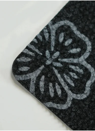 50x80cm Rubber Door Mat Dustproof Non-slip Home, Hotel, Entrance Mat Floor Carpet - Black