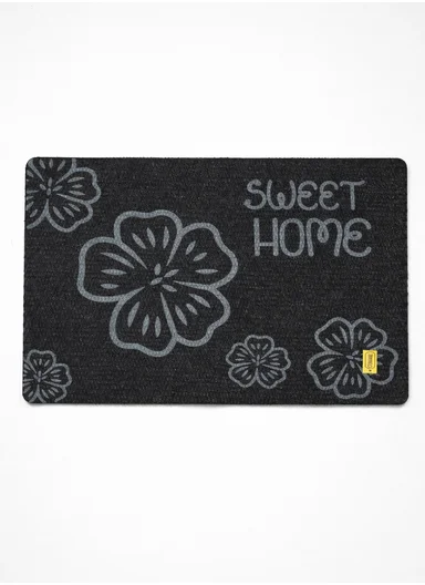 50x80cm Rubber Door Mat Dustproof Non-slip Home, Hotel, Entrance Mat Floor Carpet - Black