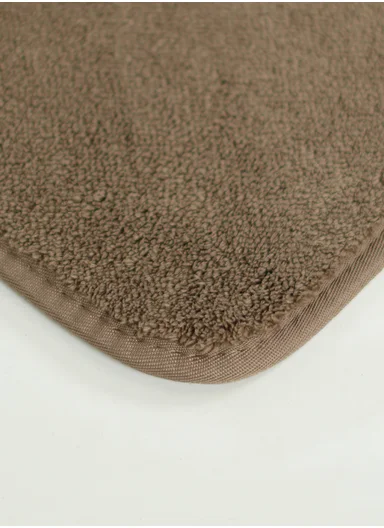 50×80cm Absorbent Bathroom Floor Mat with Non-Slip Backing - Brown
