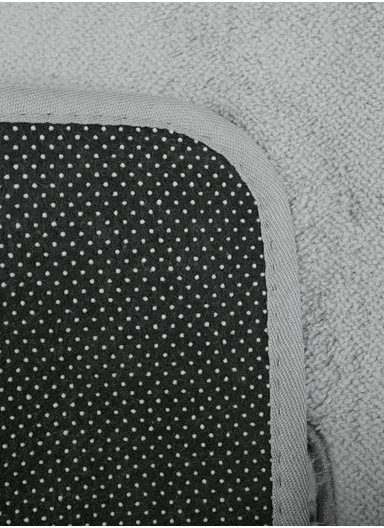 50×80cm Absorbent Bathroom Floor Mat with Non-Slip Backing - Light Grey