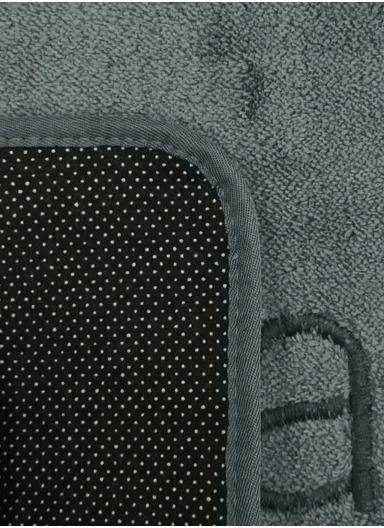 50×80cm Absorbent Bathroom Floor Mat with Non-Slip Backing - Dark Grey
