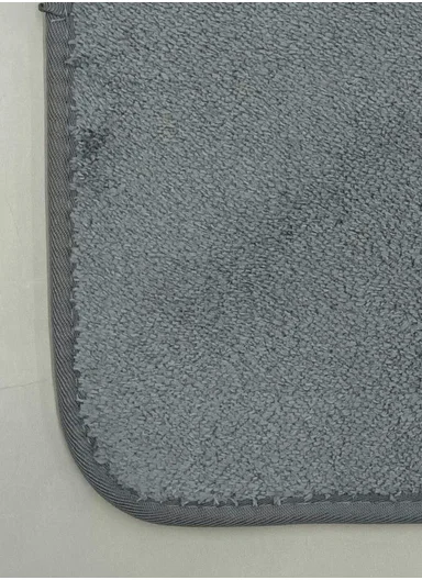 50×80cm Absorbent Bathroom Floor Mat with Non-Slip Backing - Dark Grey