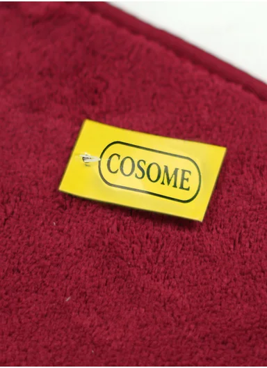 50×80cm Absorbent Bathroom Floor Mat with Non-Slip Backing - Burgendy