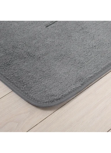 50×80cm Absorbent Bathroom Floor Mat with Non-Slip Backing - Burgendy