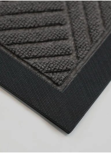 100×150cm Large Rubber Doormat for Indoor &amp; Outdoor Use, Non-Slip Backing, Easy Clean Floor Mat - Grey