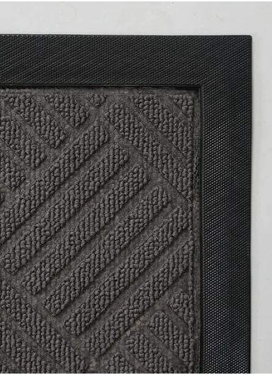 100×150cm Large Rubber Doormat for Indoor &amp; Outdoor Use, Non-Slip Backing, Easy Clean Floor Mat - Grey