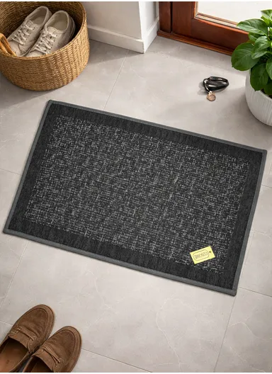 40×60cm Cloud-Soft Chenille Bath Mat,Ultra Absorbent, Stay-Put Non-Slip Rug - Grey