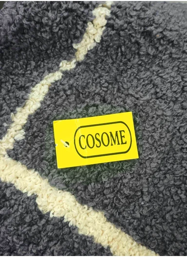 80x50cm Comfort Bath Mat With Home Text Design, Non-Slip &amp; Absorbent - Grey