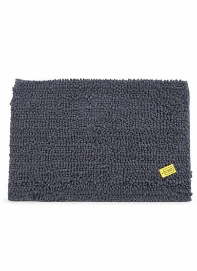 60x40cm Soft Microfiber Bath Mat with Tufted Texture - Grey