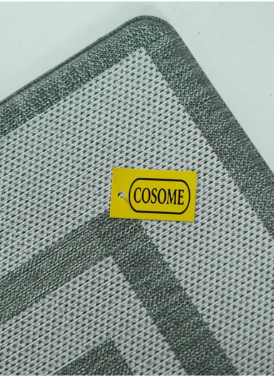 9mm 2-Pieces Textured Stripe Design Anti-Slip Kitchen Floor Mat Set - Green