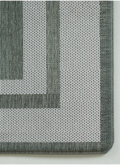 9mm 2-Pieces Textured Stripe Design Anti-Slip Kitchen Floor Mat Set - Green