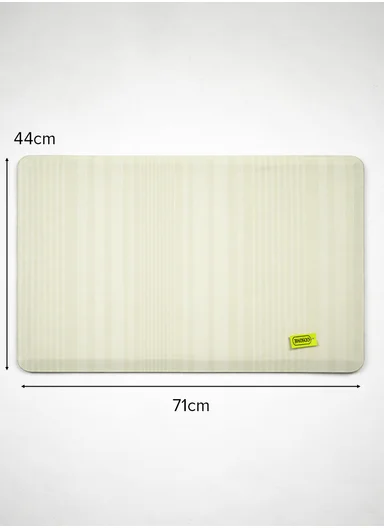 44x71cm Anti-Fatigue Kitchen Floor Mat with Modern Leaves Design – Light Green