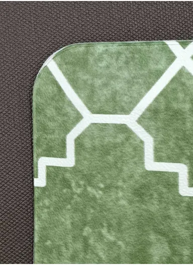 44x71cm Anti-Fatigue Kitchen Floor Mat with Modern Geometric Design – Green
