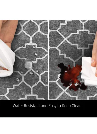 44x71cm Anti-Fatigue Kitchen Floor Mat with Modern Geometric Design – Green