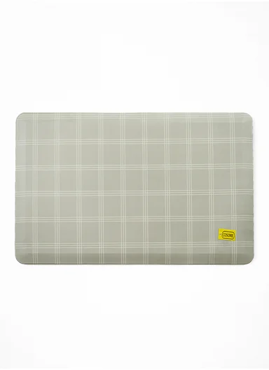 44x71cm Anti-Fatigue Kitchen Floor Mat with Modern Square Design – Light Green