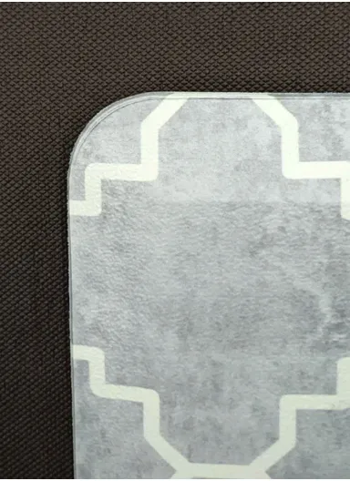 44x71cm Anti-Fatigue Kitchen Floor Mat with Modern Geometric Design – Pale Blue
