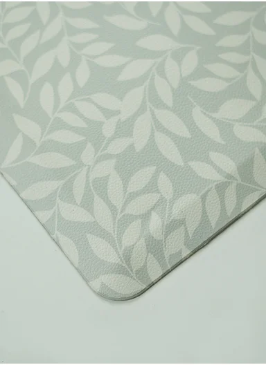 44x71cm Anti-Fatigue Kitchen Floor Mat with Modern Lines Design – Mint Green