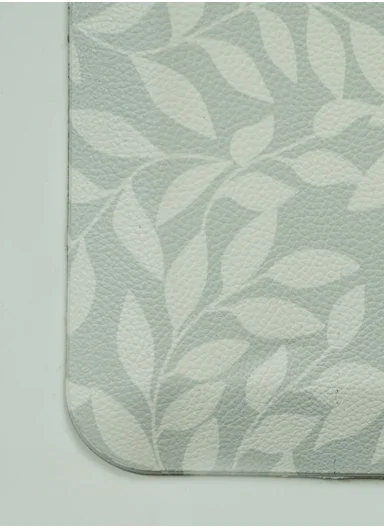 44x71cm Anti-Fatigue Kitchen Floor Mat with Modern Lines Design – Mint Green