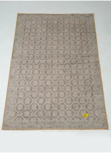 100x160cm Modern Polyester Carpet With Durable Lattice Pattern T-408 - Beige