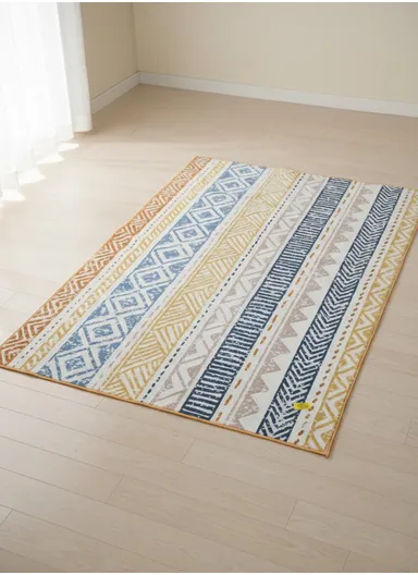 100x160cm Modern Geometric Pattern Carpet With Non-Slip TPR Backing JY-650 - Multicolor