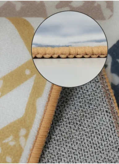 100x160cm Modern Geometric Pattern Carpet With Non-Slip TPR Backing JY-650 - Multicolor