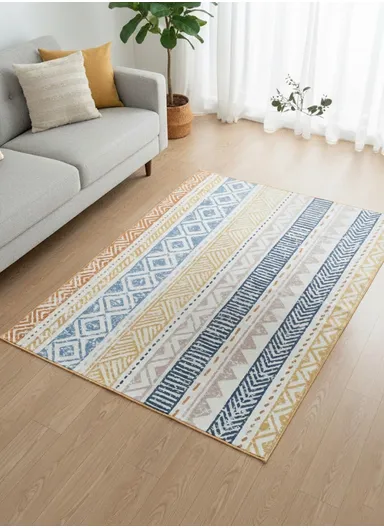 120x180cm Modern Geometric Pattern Carpet With Non-Slip TPR Backing JY-650 - Multicolor
