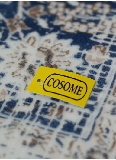 230x160cm Classic Oriental Polyester Carpet with Non-Slip TPR Backing T-084 – Beige &amp; Blue