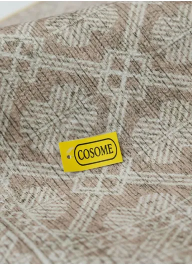 230x160cm Modern Polyester Carpet With Durable Lattice Pattern T-408 - Beige