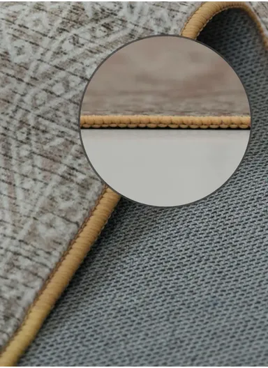 230x160cm Modern Polyester Carpet With Durable Lattice Pattern T-408 - Beige