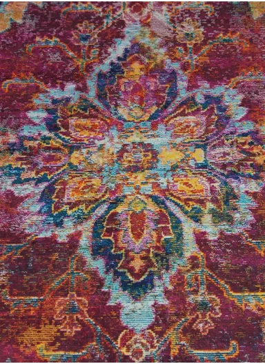 160x230cm Classic Medallion Carpet with Anti-Slip Backing &amp; Soft Printed Surface BS-283 – Bordeaux