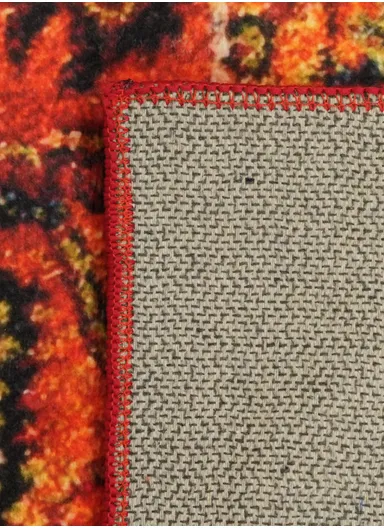 160x230cm Classic Medallion Design Carpet with Decorative Border - Bordeaux